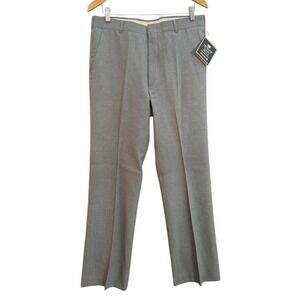 NWT Vintage Botany 500 Mens Gray Wool Blend Dress Pants Tailored Fit W34 L32
